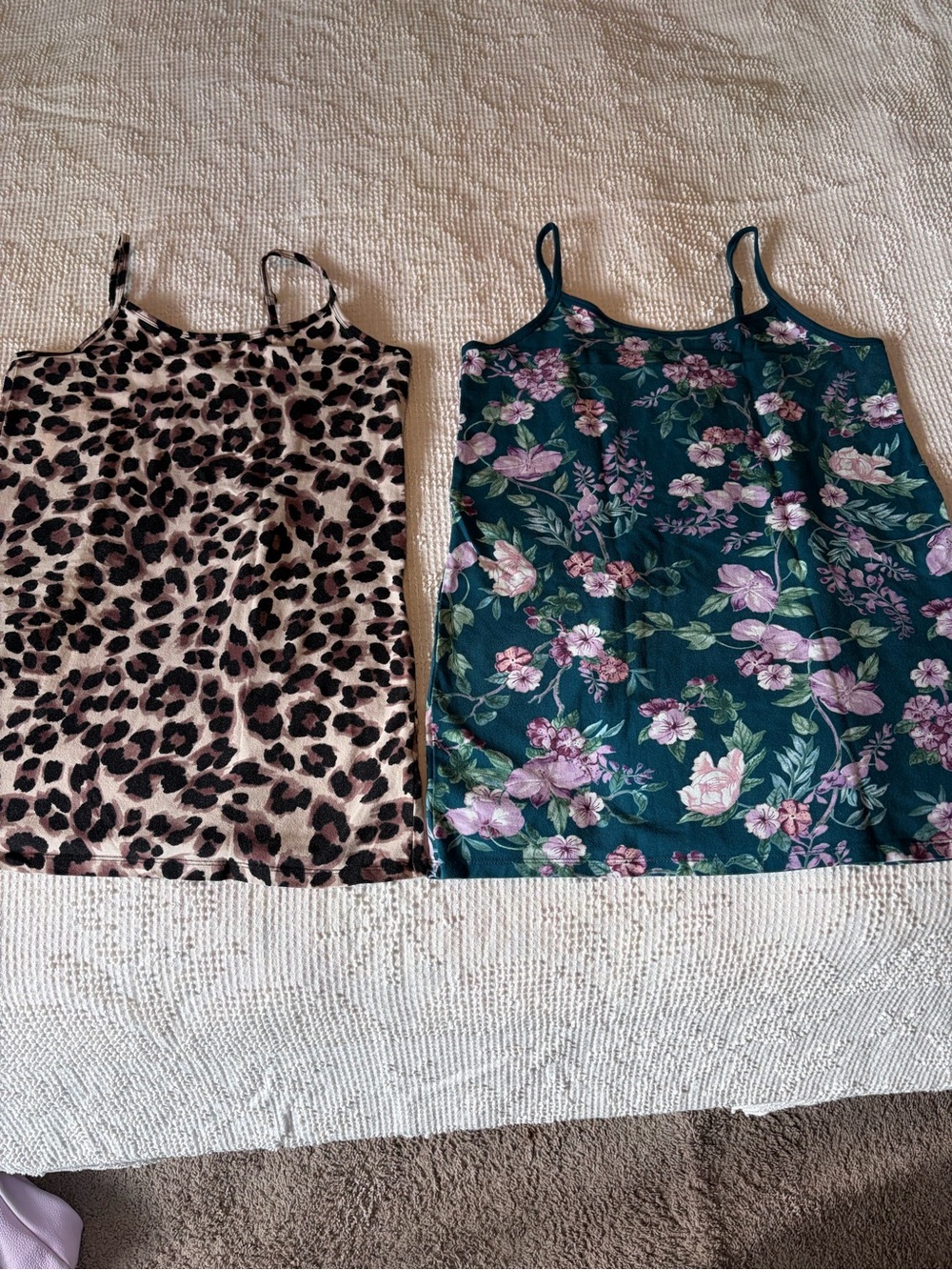 Torrid Floral and Leopard Print Tank Tops Leopard Size 0 & Teal Floral Size 1